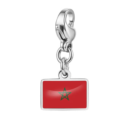 Personalised Country Flag Keychain & Bag Charm
