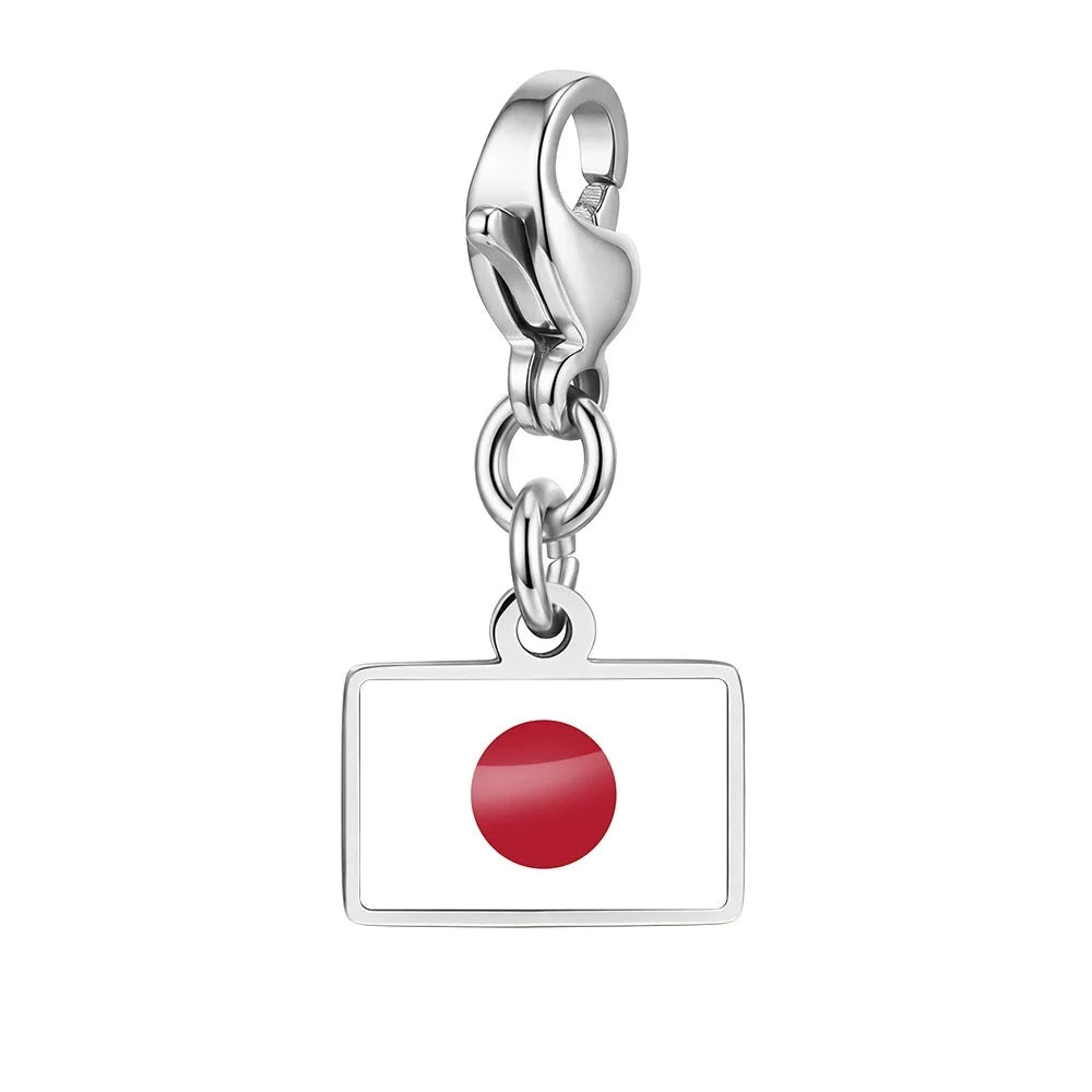 Personalised Country Flag Keychain & Bag Charm