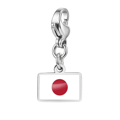 Personalised Country Flag Keychain & Bag Charm