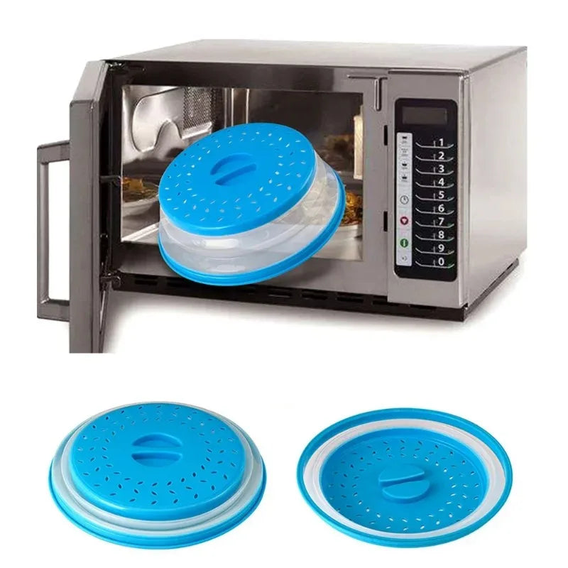Microwave Splatter Cover - Heating Folding Silicone Lid for Cooking & Fresh Keeping