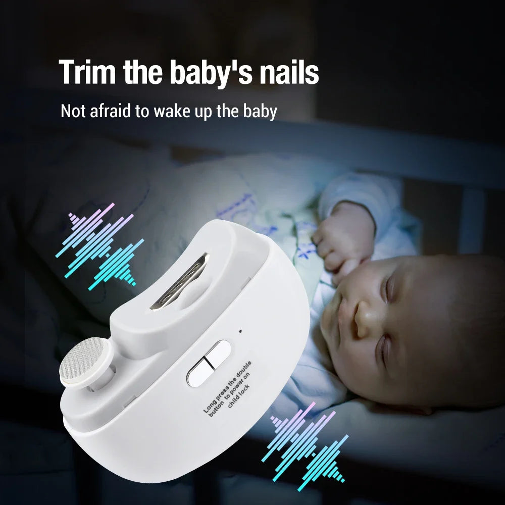 Rechargeable Electric Nail Trimmer with LED Light