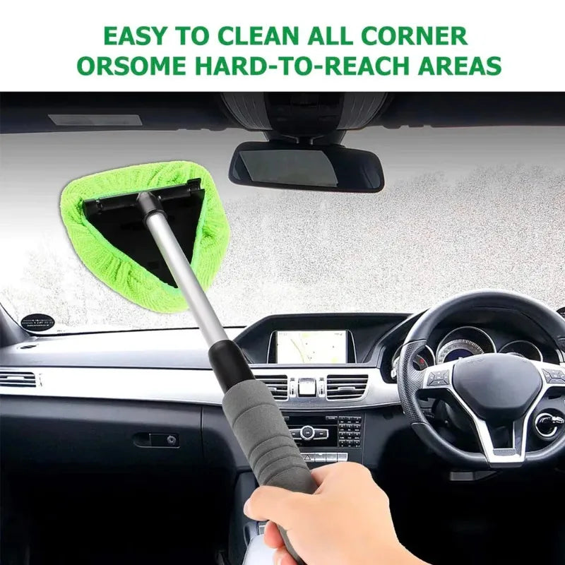 Telescopic Triangle Window & Windshield Cleaning Brush