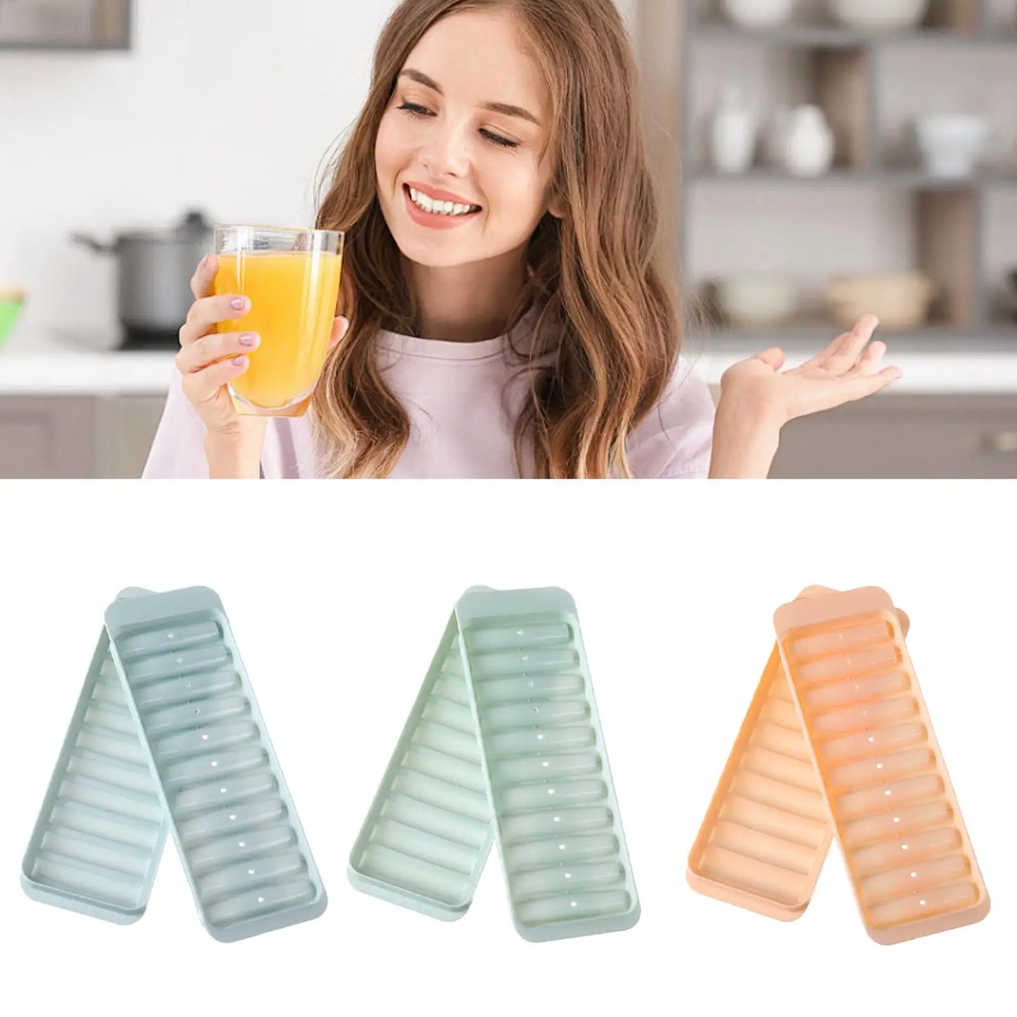 ChillStick Long Ice Cube Tray with Lid