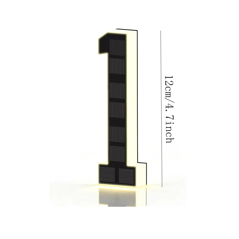 SolarGlow LED House Number Light