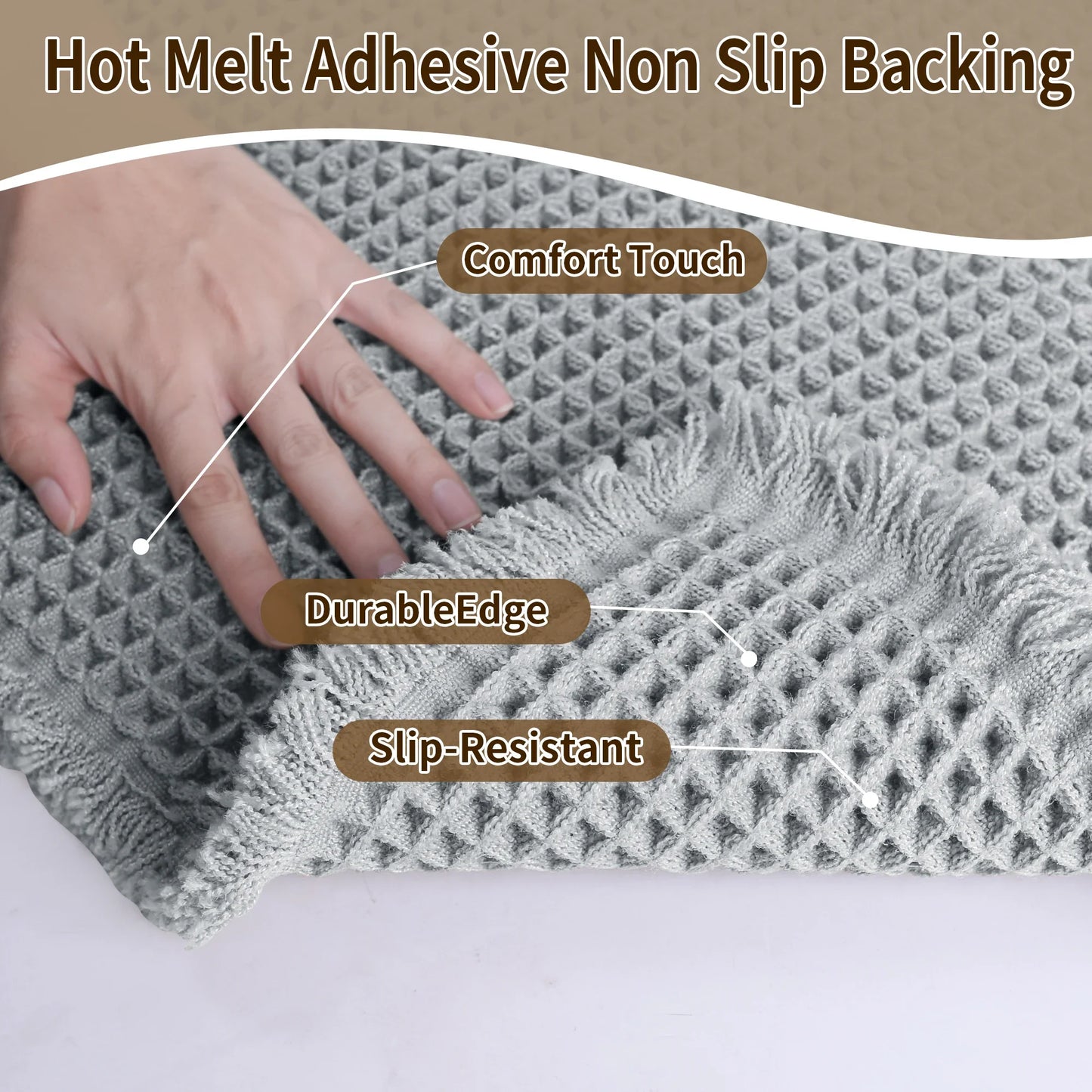 CozyWaffle Soft Absorbent Bathroom Mat