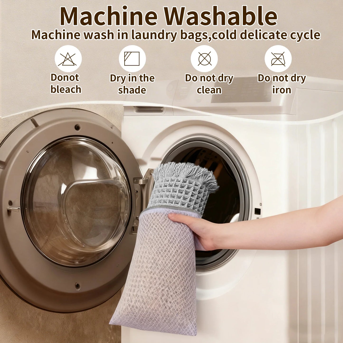 CozyWaffle Soft Absorbent Bathroom Mat