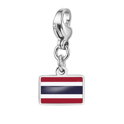 Personalised Country Flag Keychain & Bag Charm