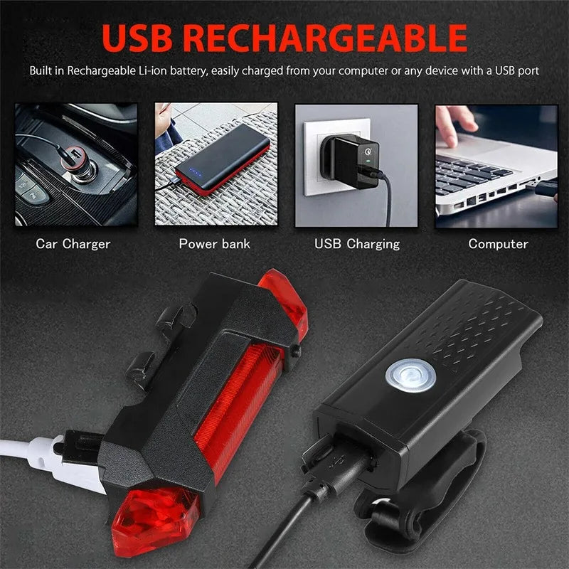 Bike Light Set - USB Rechargeable