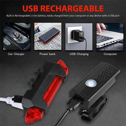 Bike Light Set - USB Rechargeable