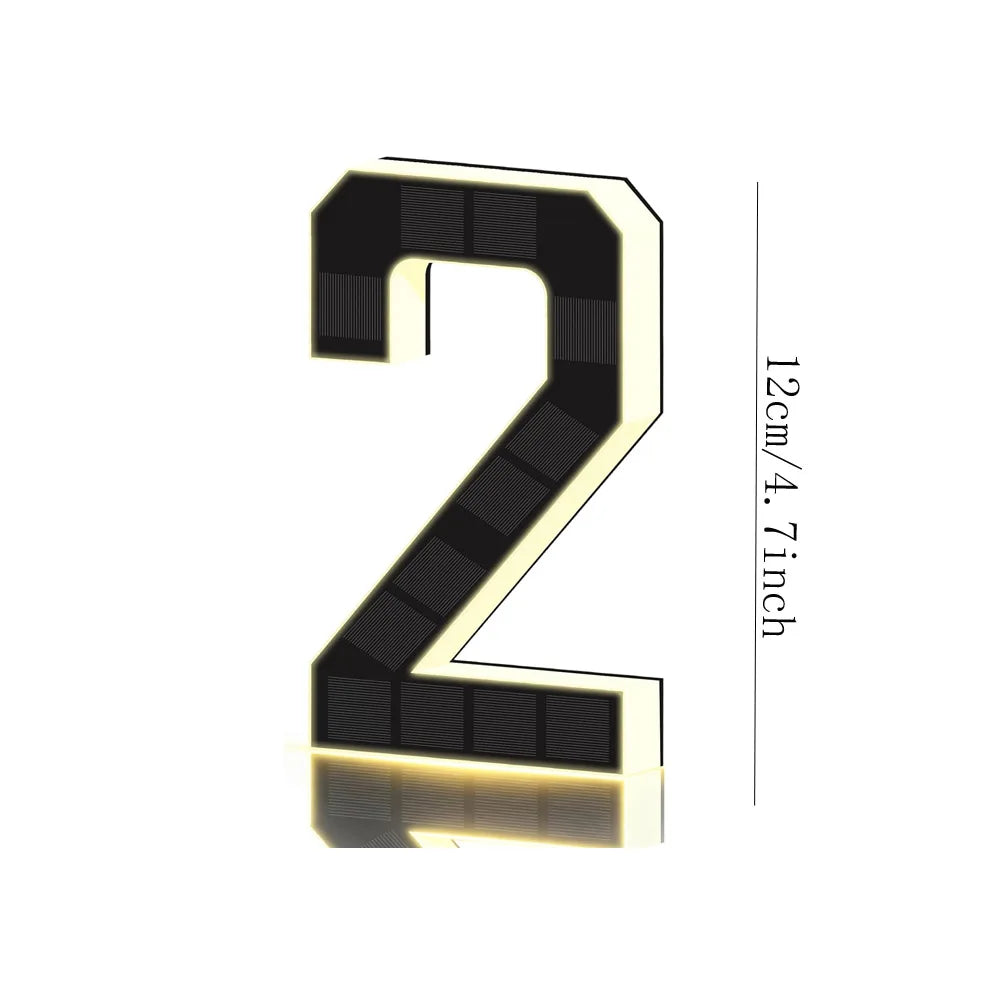 SolarGlow LED House Number Light