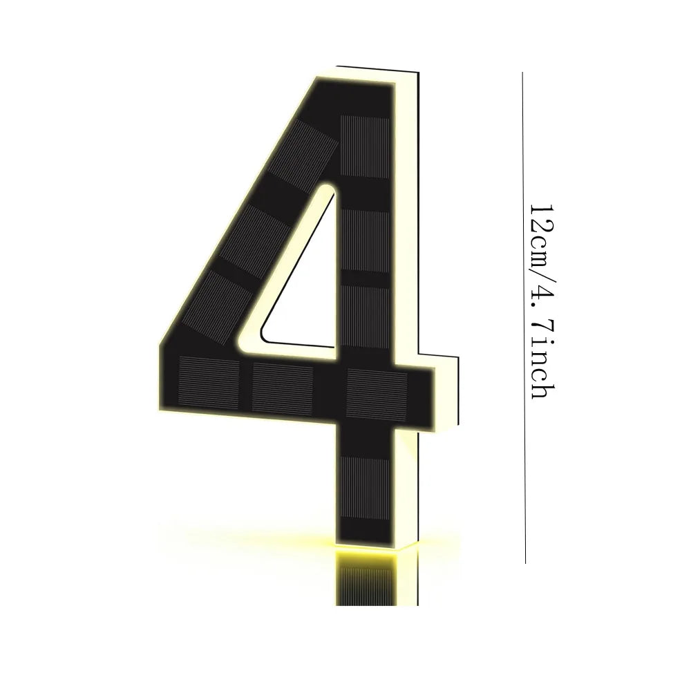 SolarGlow LED House Number Light