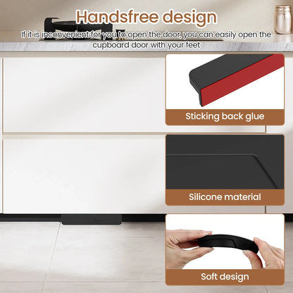 StepPull Hands-Free Cabinet Foot Handle | Stick-On Drawer Opener for Kitchen & Trash Cabinets