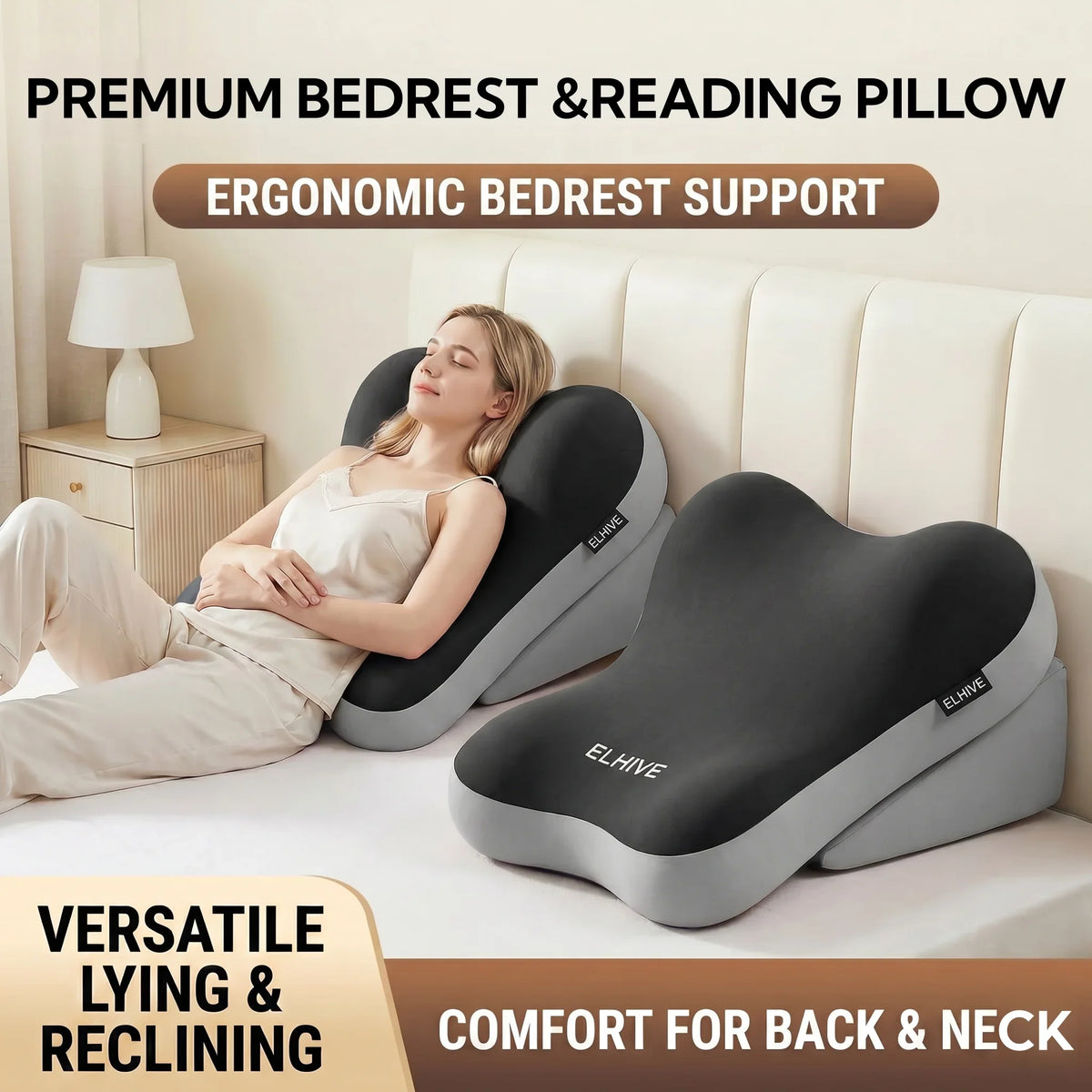 RestWell Adjustable Bed Backrest Wedge (2pcs Set)