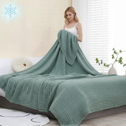 CloudNest Muslin Cotton Cooling Blanket