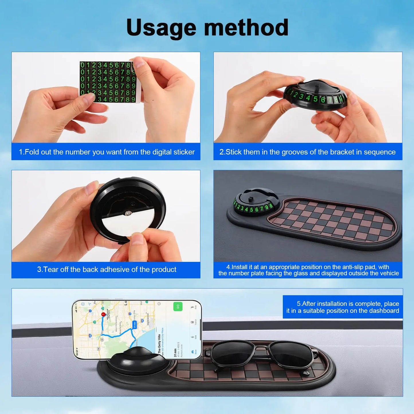 DriveGrip 360° Dashboard Phone Holder & Anti-Slip Mat