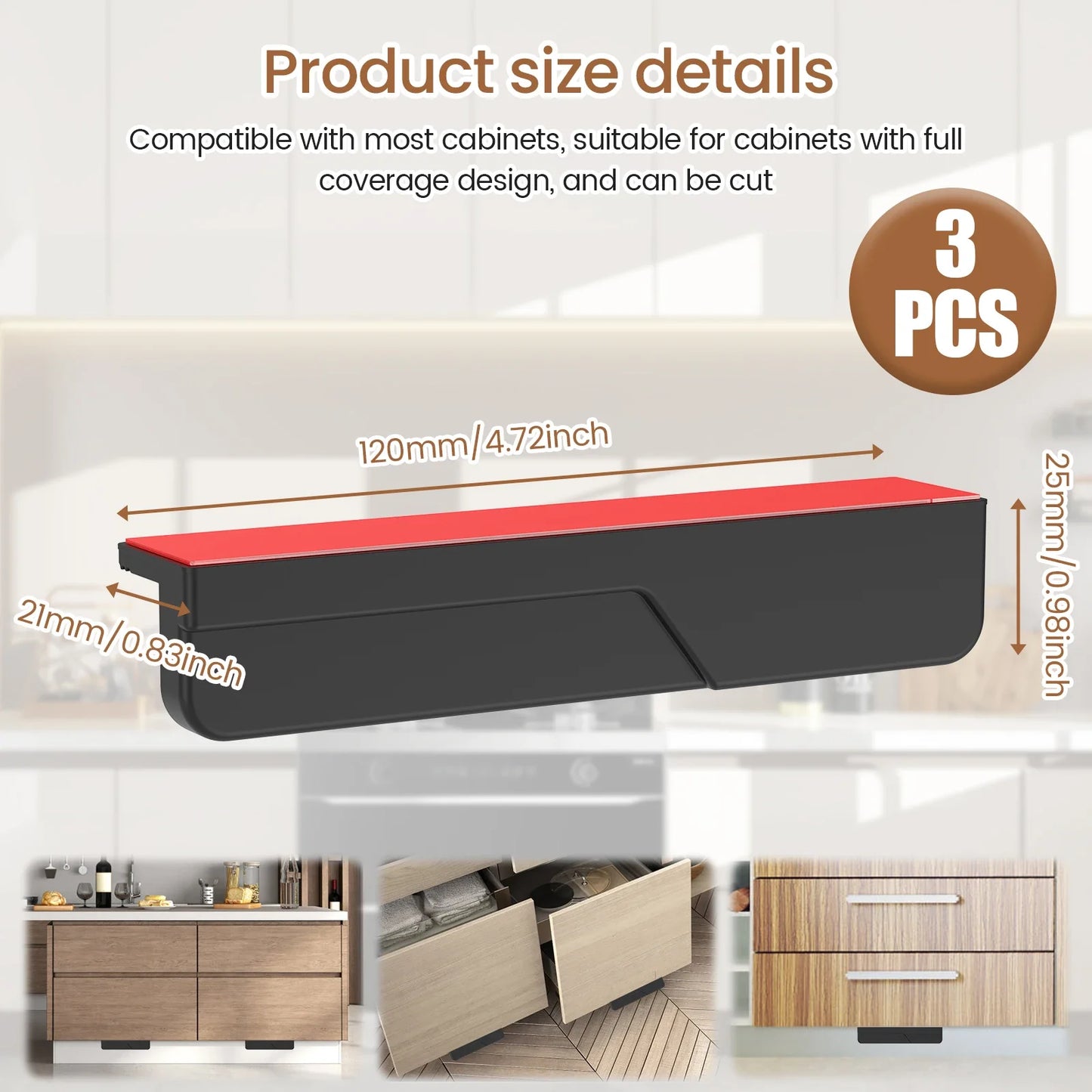 StepPull Hands-Free Cabinet Foot Handle | Stick-On Drawer Opener for Kitchen & Trash Cabinets