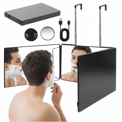 3-Sided LED Folding Mirror