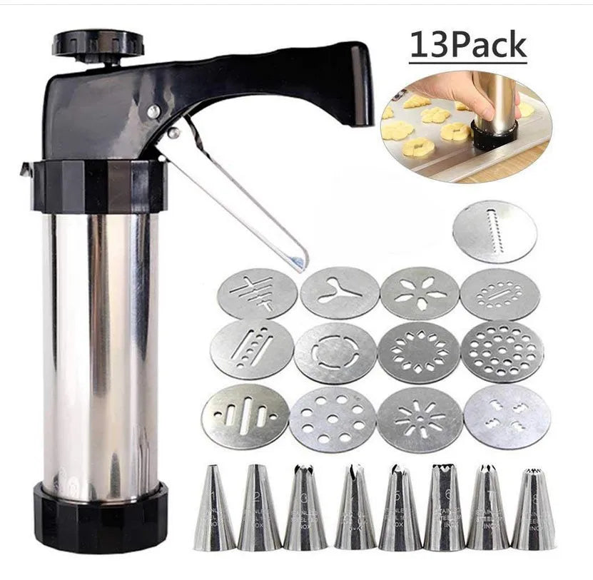 🎄 Christmas Stainless Steel Cookie & Cake Decorating Gun Set
