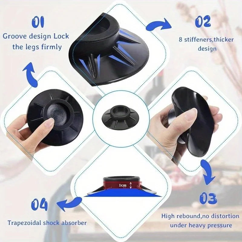 SteadyFoot Anti-Vibration Appliance Pads (4pcs)