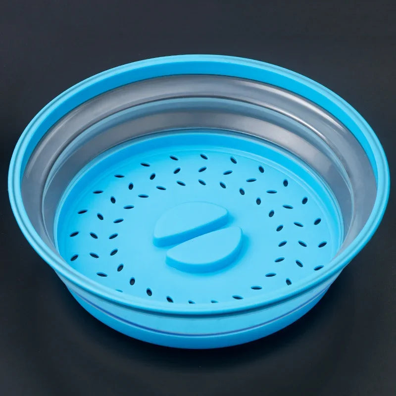 Microwave Splatter Cover - Heating Folding Silicone Lid for Cooking & Fresh Keeping