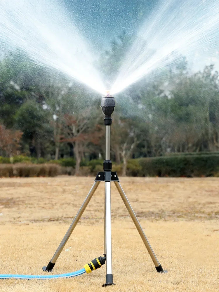 360° Garden Rotating Sprinkler – Stainless Steel Tripod Set