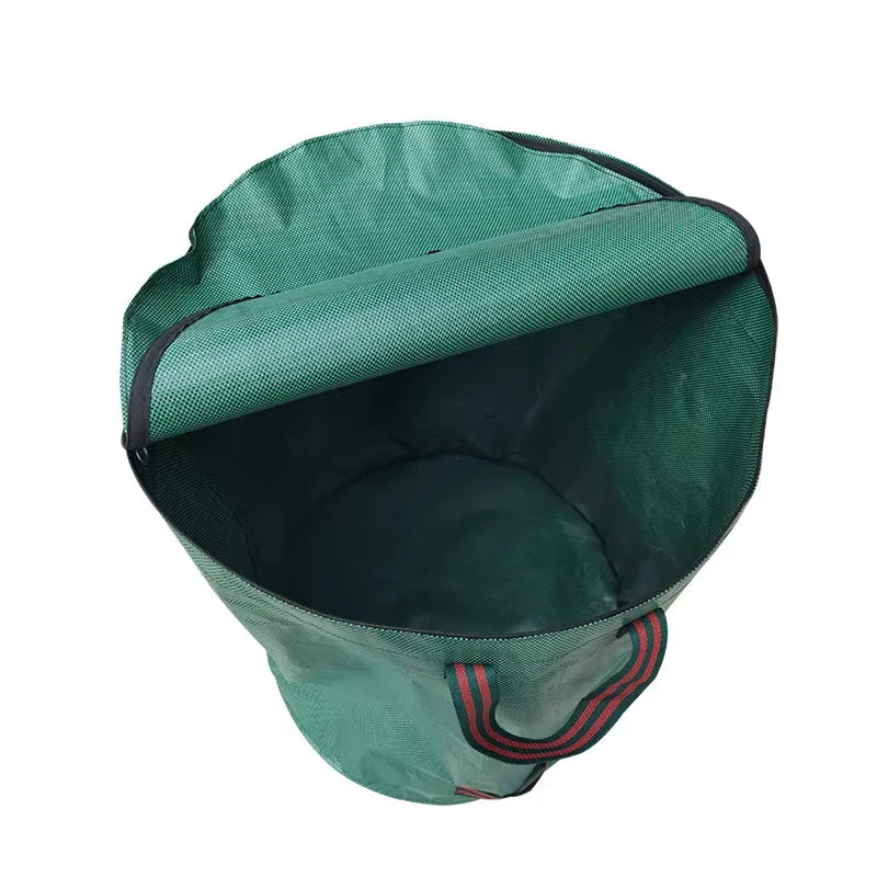 Garden Yard Waste Bag with Lid – Foldable Leaf Collection Storage