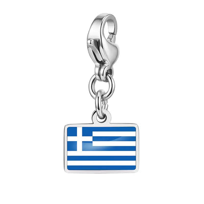 Personalised Country Flag Keychain & Bag Charm