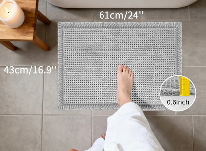 CozyWaffle Soft Absorbent Bathroom Mat