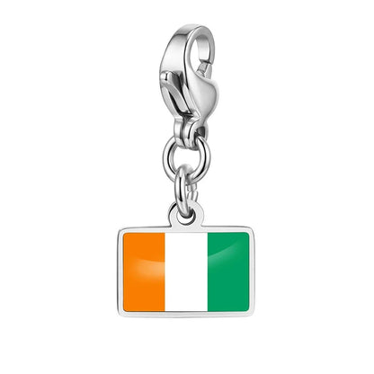 Personalised Country Flag Keychain & Bag Charm