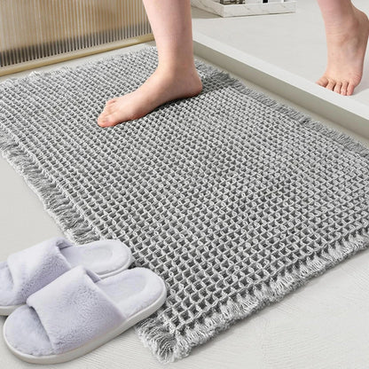 CozyWaffle Soft Absorbent Bathroom Mat