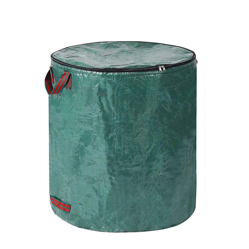 Garden Yard Waste Bag with Lid – Foldable Leaf Collection Storage