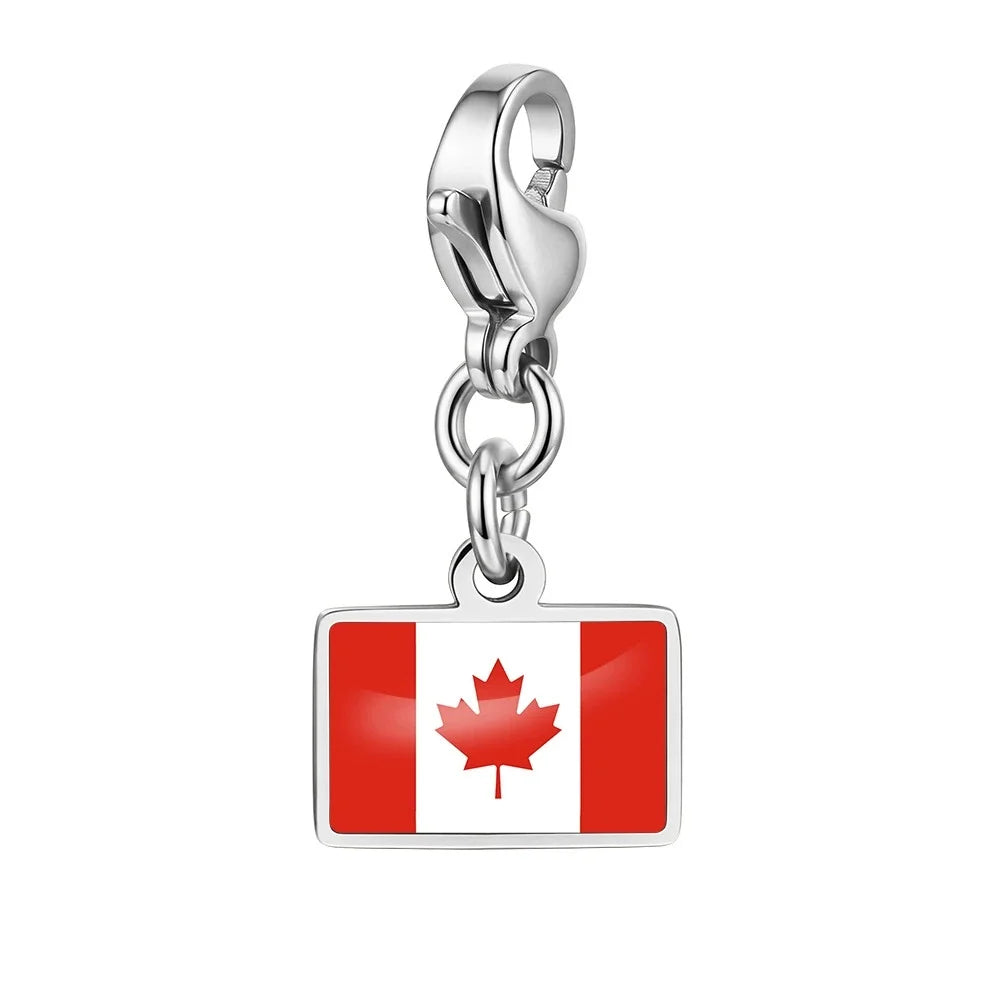 Personalised Country Flag Keychain & Bag Charm