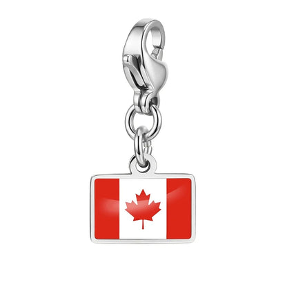 Personalised Country Flag Keychain & Bag Charm