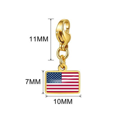Personalised Country Flag Keychain & Bag Charm