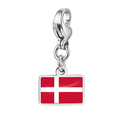 Personalised Country Flag Keychain & Bag Charm