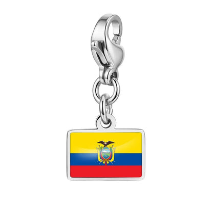 Personalised Country Flag Keychain & Bag Charm