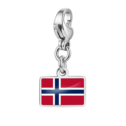 Personalised Country Flag Keychain & Bag Charm