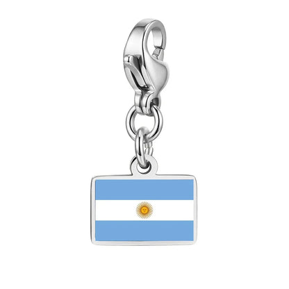 Personalised Country Flag Keychain & Bag Charm