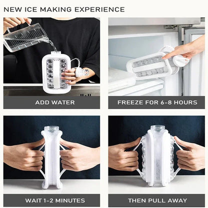 FrostBottle 2-in-1 Portable Ice Cube Maker