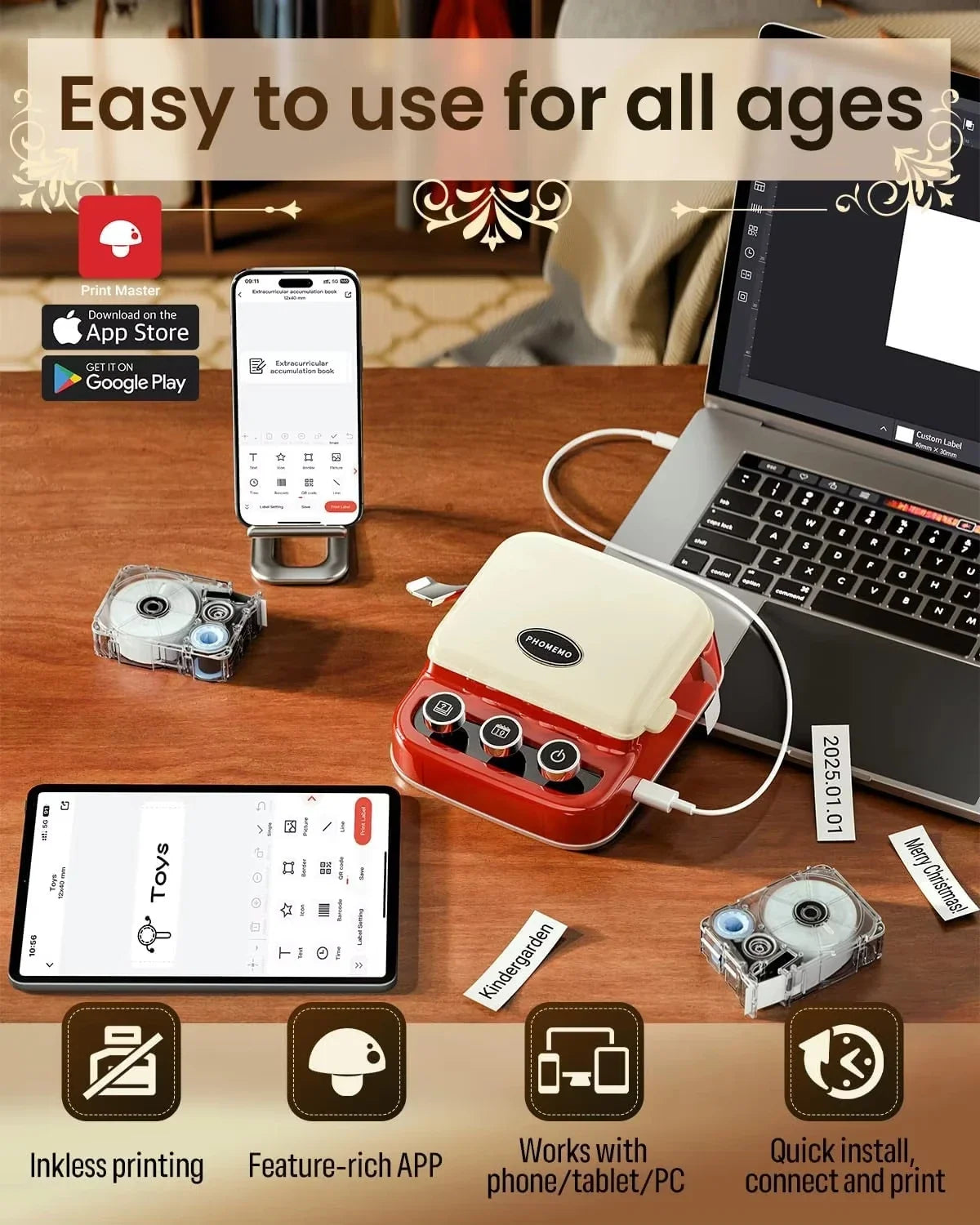 Bluetooth Mini Ribbon Printer 🏷️✨