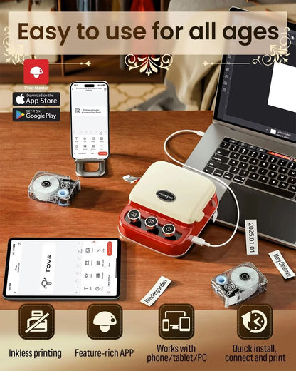 Bluetooth Mini Ribbon Printer 🏷️✨