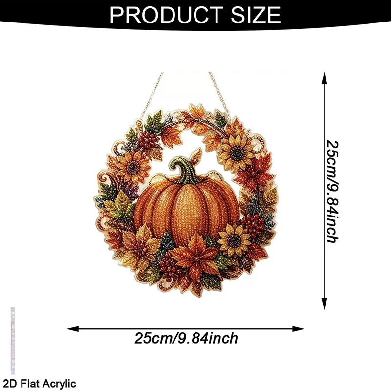 Pumpkin Diamond Painting Hanging Ornament Kit 🎃💎