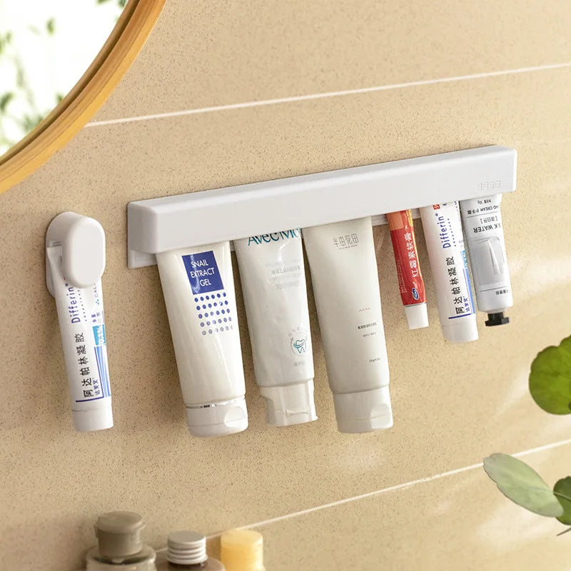 Wall-Mounted Toothpaste & Bathroom Organiser