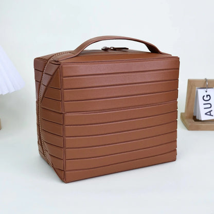 Waterproof Striped Toiletry Bag