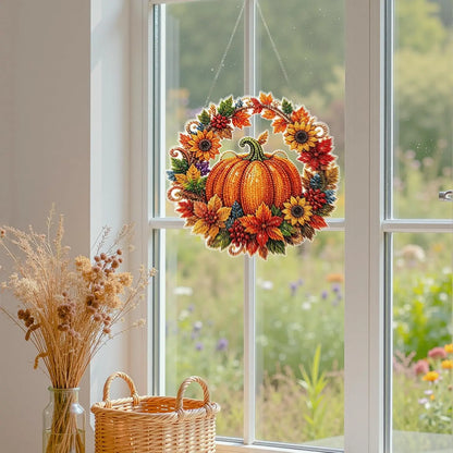 Pumpkin Diamond Painting Hanging Ornament Kit 🎃💎