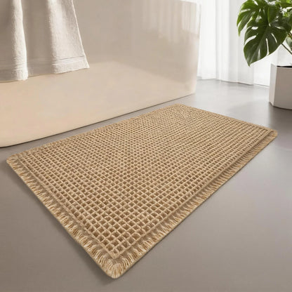 CozyWaffle Soft Absorbent Bathroom Mat