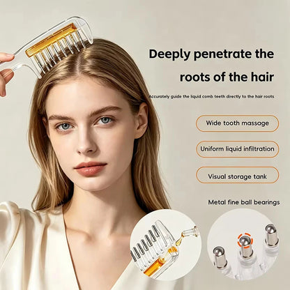 RootFlow - Refillable Scalp Serum Applicator & Massage Comb