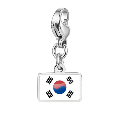 Personalised Country Flag Keychain & Bag Charm