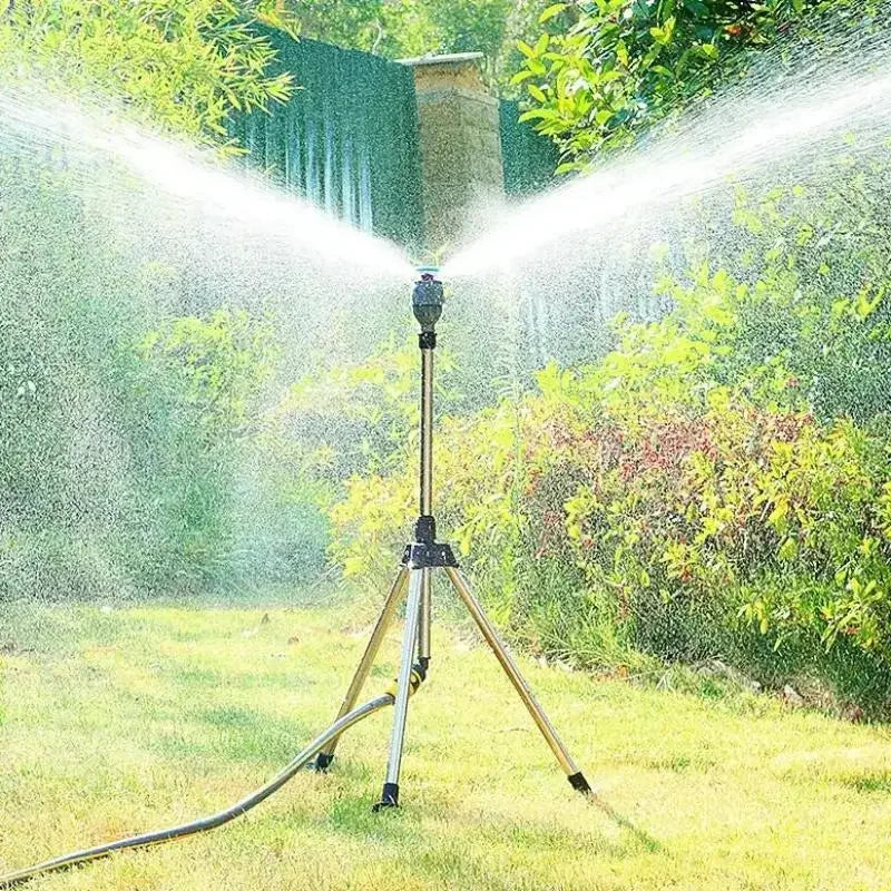 360° Garden Rotating Sprinkler – Stainless Steel Tripod Set