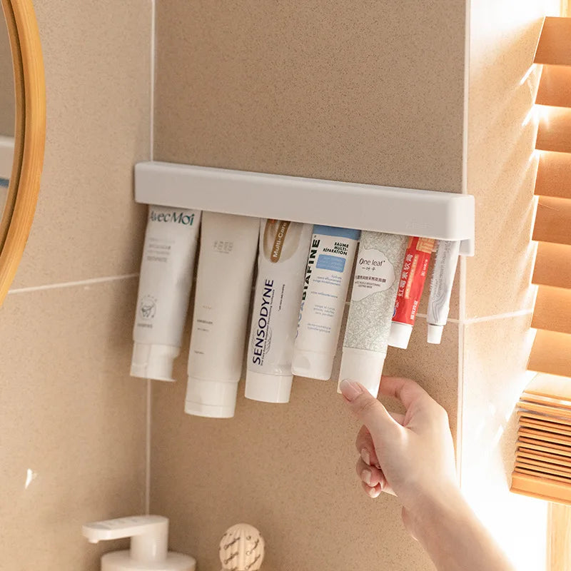 Wall-Mounted Toothpaste & Bathroom Organiser